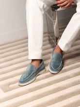 Summer Luxe: Premium Sky Blue Suede Loafers