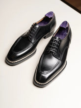 Norwegian Goodyear Welted, Fiddle Back Sole, Black Leather Windsor Derby Shoes – Handcrafted Luxury Dress Footwear (Copy)