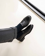 Black leather Penny Loafers – Handcrafted Elegance & Supreme Comfort