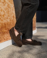 Premium Brown Suede Tassel Loafers – Handcrafted Luxury for Modern Gentlemen