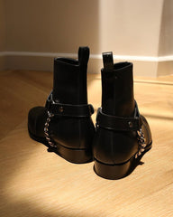 "Maverick" Classic Black Harness Boot