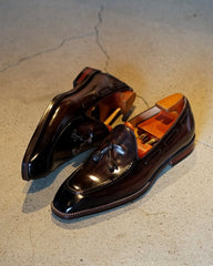 Ambassador" Brown Genuine Leather Tassel Loafers