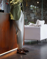 Ambassador" Tan Genuine Leather Tassel Loafers