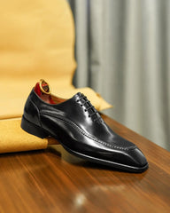 Black Leather Regent Oxfords – Formal Shoes