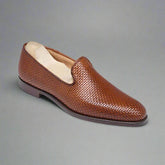 Tan Braided Leather Belmont Braided Loafers– Handcrafted Luxury Footwear