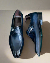 Chestnut Leather Thiago Single Monk Strap Dress Shoes