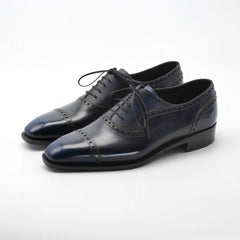 Adelaide Oxford – Midnight Blue Hand-Patina