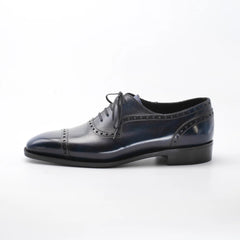 Adelaide Oxford – Midnight Blue Hand-Patina