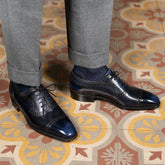 Adelaide Oxford – Midnight Blue Hand-Patina