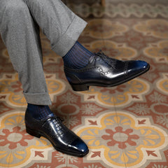 Adelaide Oxford – Midnight Blue Hand-Patina