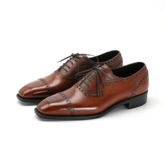 Adelaide Oxford – Cognac Tan with Brogue Detailing