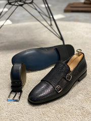 Midnight Dual Buckle Dress Shoe