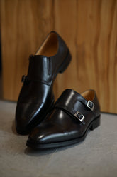 Classic Black Monk Strap Footwear