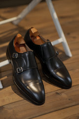 Classic Black Monk Strap Footwear