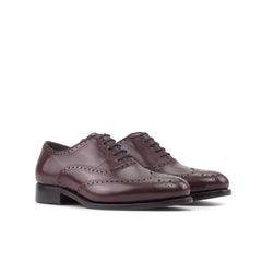 Burgundy Brogue Oxford Shoes