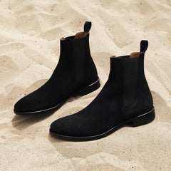 "Dominion" Luxe Black Chelsea Boot