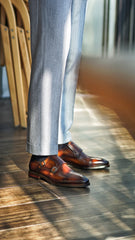 Classic Brown Monk Strap Loafers