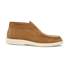 Men’s Tan Suede Moc-Toe Desert Handmade Boots For Men
