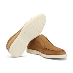 Men’s Tan Suede Moc-Toe Desert Handmade Boots For Men