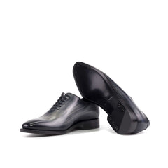 Sleek Gray Leather Dress Shoe