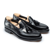 Black Leather Tassel Loafers for Men – Modern Handmade Luxury Leather Shoes