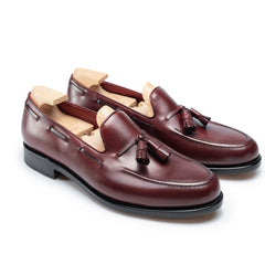 Burgundy Leather Tassel Loafers for Men – Luxury Handmade Luxury Leather Shoes