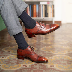 Classic Cap Toe Oxford – Burnished Cognac Leather