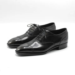Cap Toe Oxford – Classic Black with Sleek Finish