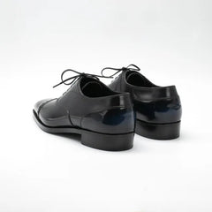 Classic Cap Toe Oxford – Midnight Blue Hand-Patina