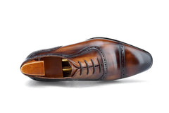 Brown Cap Toe Oxford Leather Shoes – Handmade, Formal & Elegant