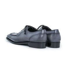 Moc Toe Derby – Slate Grey with Raised Stitch Detailing