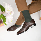 Moc Toe Derby – Chestnut Brown with Hand-Stitched Detailing