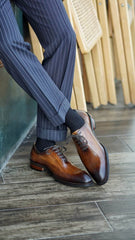 Rich Brown Wholecut Oxford Shoes