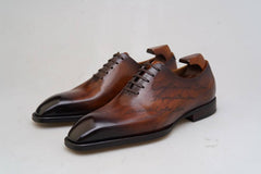 Premium Brown Marble Finish Oxford Shoes