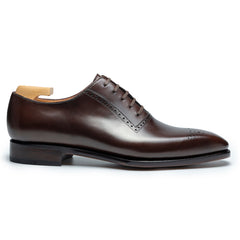 Valente Regal: Elegant Wingtip Oxford Brown Leather Formal Shoes with Detailing