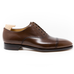 Aurelius Prime: Handcrafted Brogue Toe Cap Oxford Brown Leather Formal Shoes