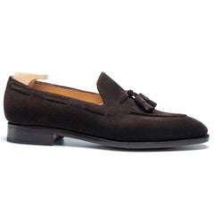 Brown Tassel Suede Loafers for Men – Distinctive Handmade Luxury Leather Shoes