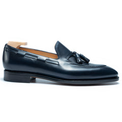 Navy Leather Loafers for Men – Exclusive Handmade Luxury Leather Shoes