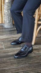 Artisan Crafted Wingtip Brogues in Black