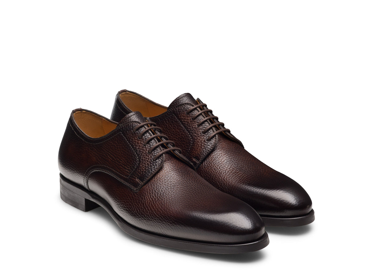 Brown Leather Lorenzo Lace-Up Derby Shoes