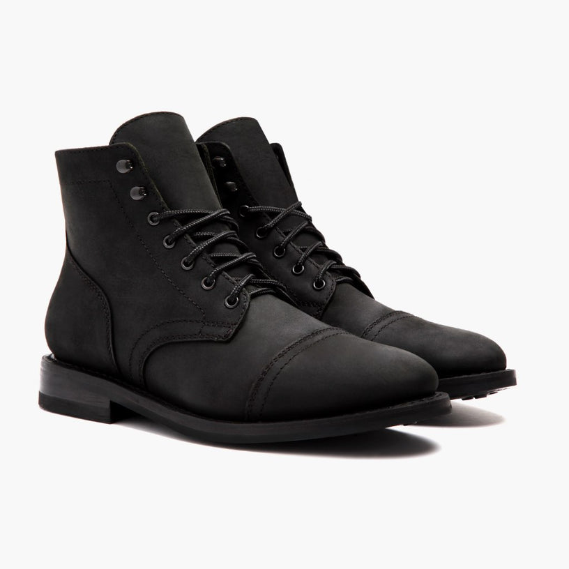 Lacing Up Style Black Matte Captain Boots for Everyday Adventures