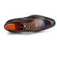 Elegant Brown Leather Wingtip Oxford Shoes with Wooden Shoe Trees For Men