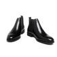 Men,s Premium Black Shinny Leather Casual Slip On Wholecut Chelsea Boots for Men