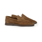 Elegant Dark Brown suede Yatch loafer and a comfortable white sole.