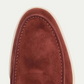 Elegant Maroon Suede Yatch loafer and a comfortable white sole.