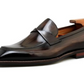 Luxury Brown Leather Loafer with Wooden Shoe Tree for Men