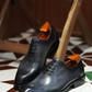 Handcrafted Premium Gray Leather Comfortable Whole Cut Wingtips Oxford Formal Shoes for Men