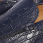 Premium Navy Blue Croc Print Leather Madewell Men's Comfortable Loafers For Men