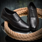 Men's Classic Black Formal Oxford Shoes with Sleek Lace-Up Design Attire Shoes for Men