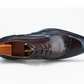 Elegant Brown Leather Wingtip Oxford Shoes with Wooden Shoe Trees For Men